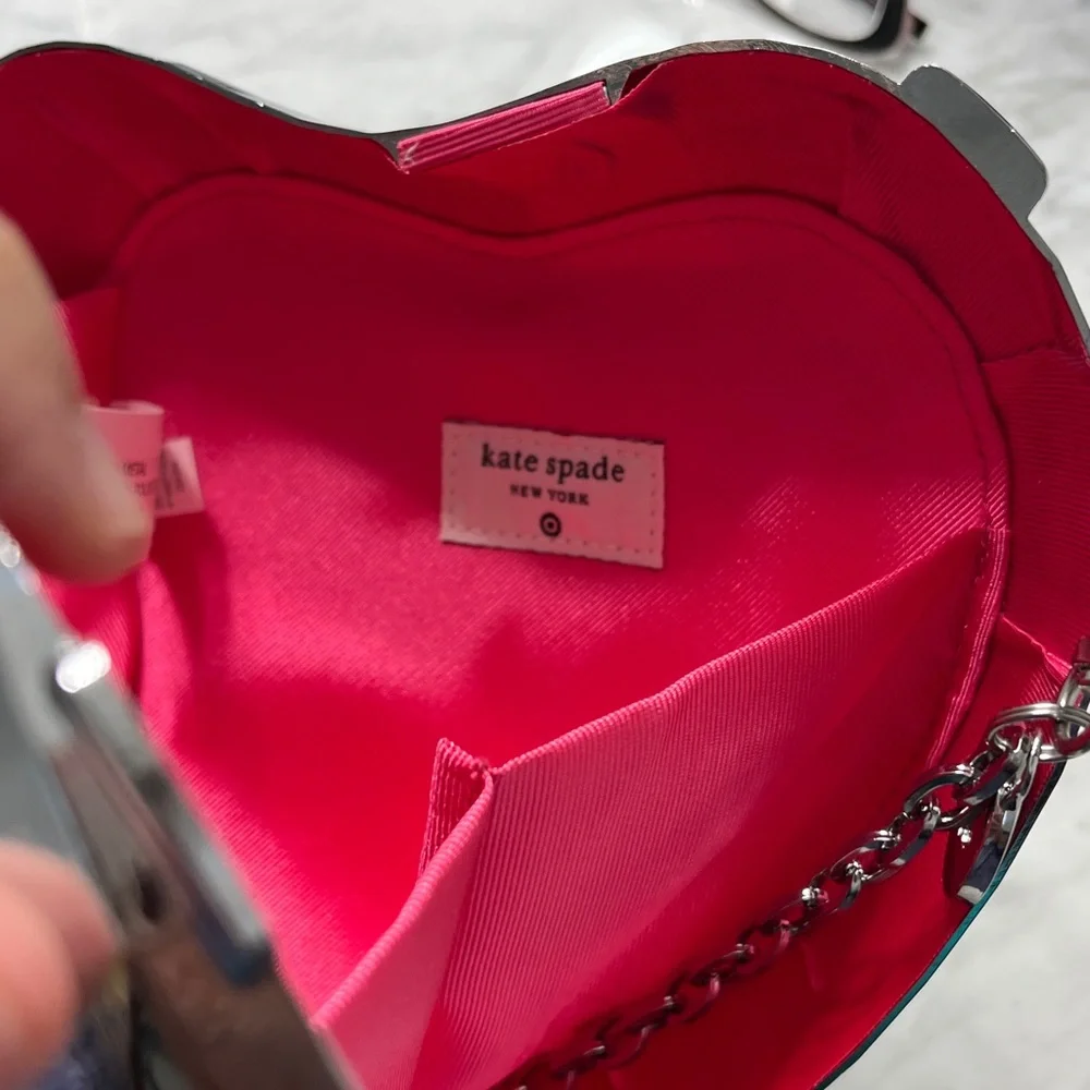 Kate Spade for Target Disco Heart Purse with Pink Interior - Picture 5 of 7